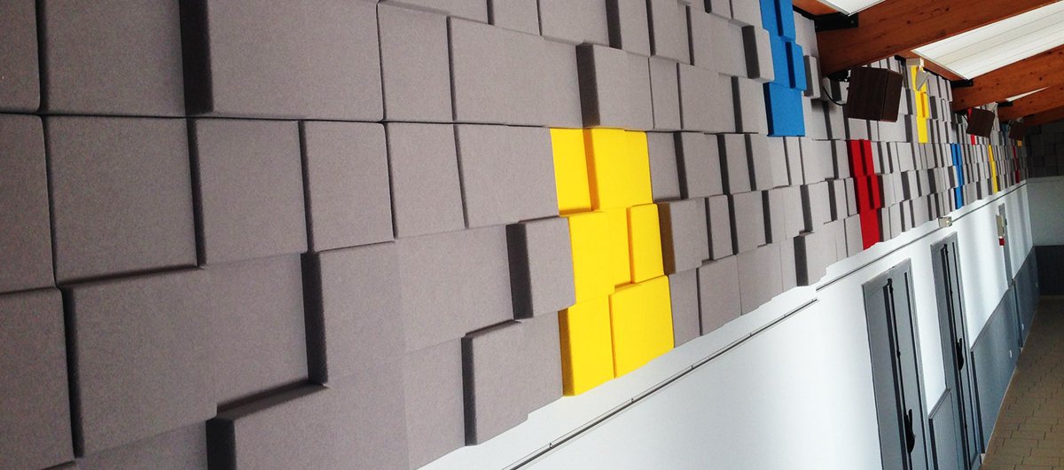 acoustic fabric coated 3d wall panels