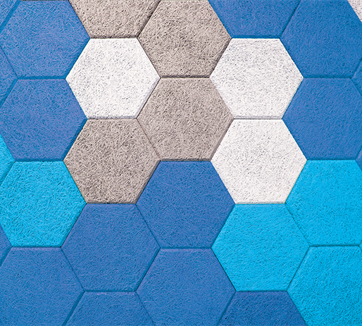hexagon acoustic wood wool wall panels