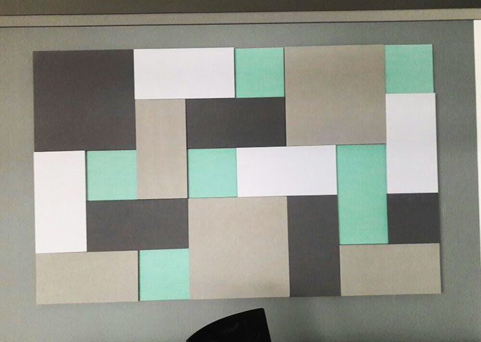 menderes holding acoustic fabric panels wall covered