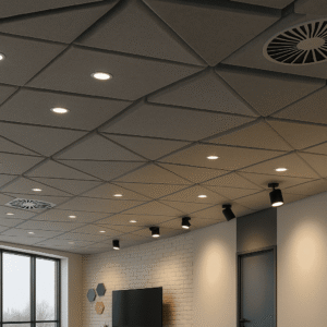 3D Fabric-Wrapped Acoustic Ceiling Panel