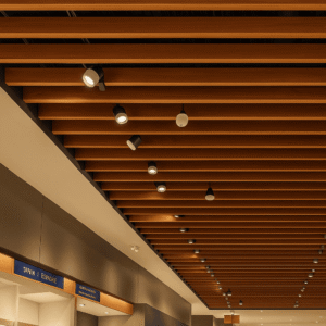 Acoustic Wood Baffle Ceiling Panel